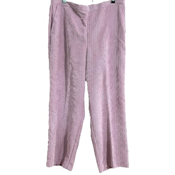 𝅺nwt Alfred Dunner Proportioned Short Classic Fit Cord Pants Pink 16 - Picture 1 of 6